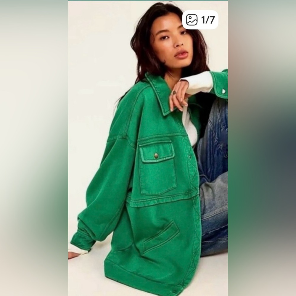 Free People Dawson Chore
Jacket Green Jolly Rancher small - Picture 3 of 11
